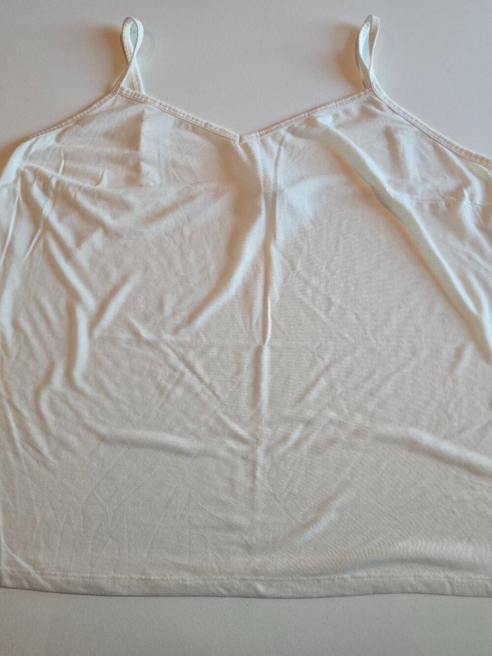 Womens White Cami Tank Top Size 2X